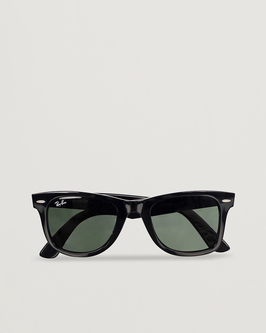 Homme | Lunettes De Soleil | Ray-Ban | Original Wayfarer Sunglasses Black/Crystal Green