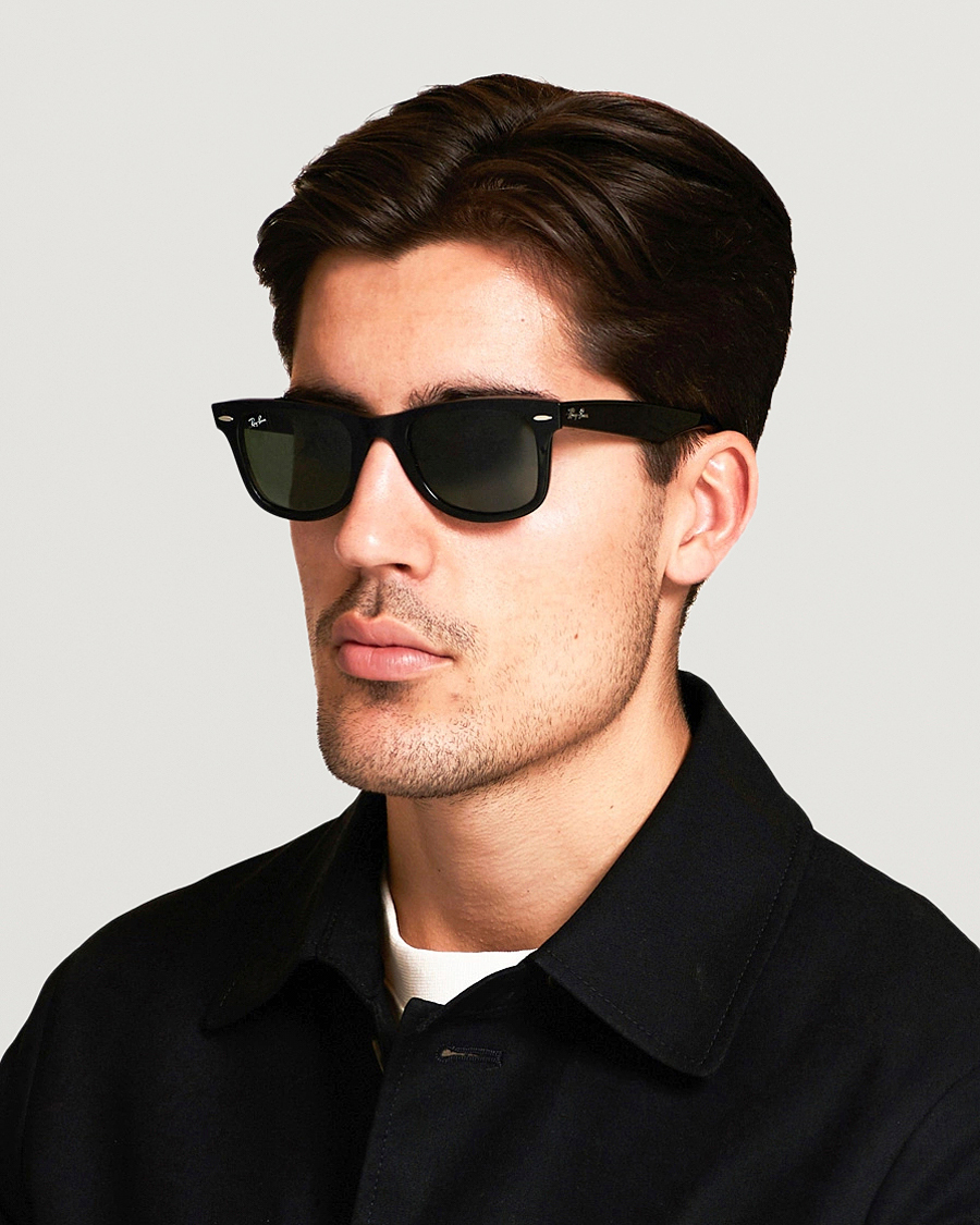 Homme | Accessoires | Ray-Ban | Original Wayfarer Sunglasses Black/Crystal Green