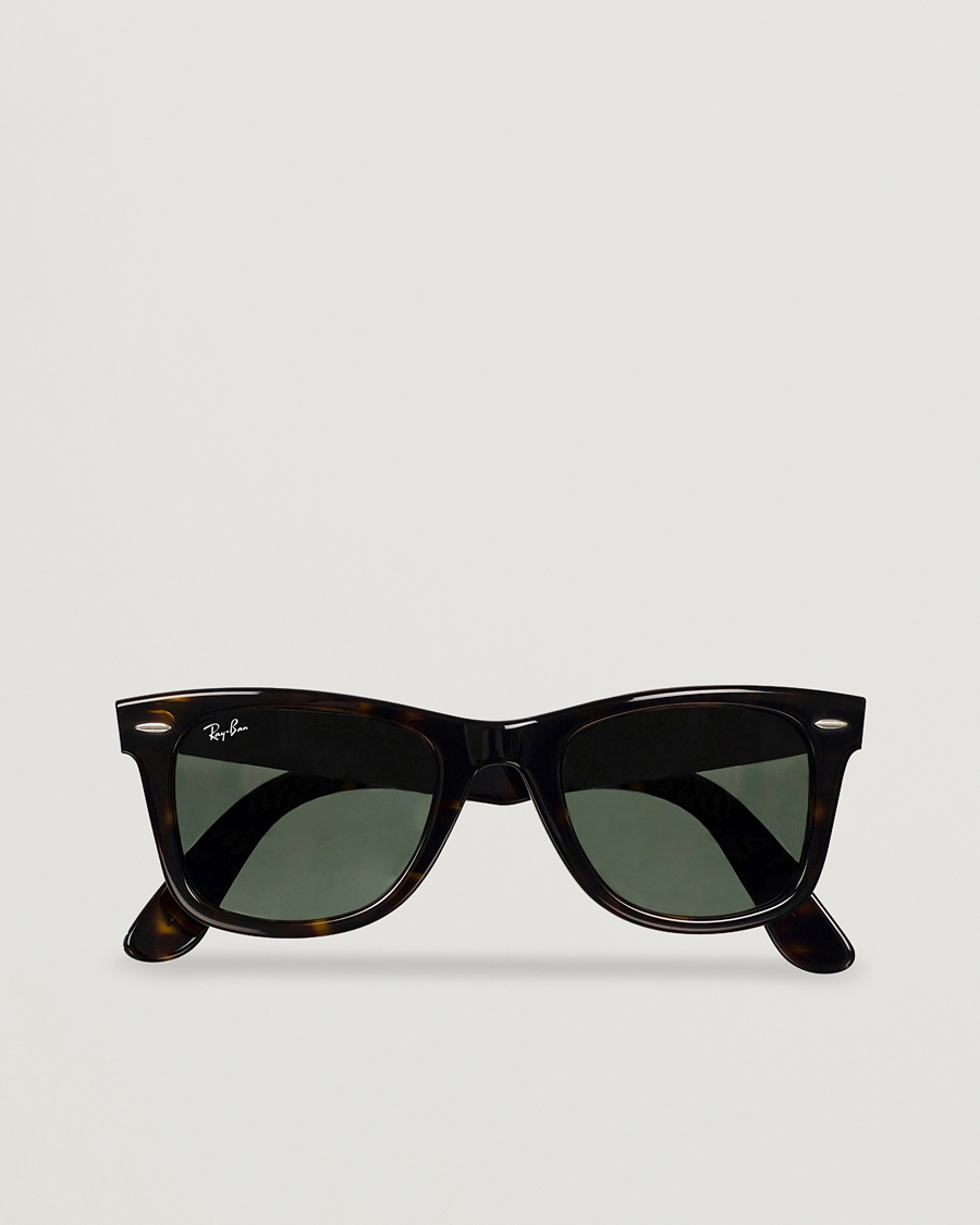 Homme | Lunettes De Soleil | Ray-Ban | Original Wayfarer Sunglasses Tortoise/Crystal Green