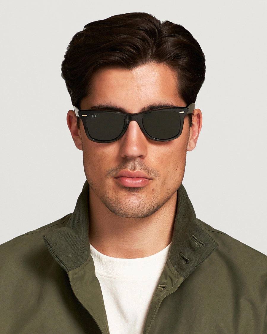 Homme | Lunettes De Soleil | Ray-Ban | Original Wayfarer Sunglasses Tortoise/Crystal Green