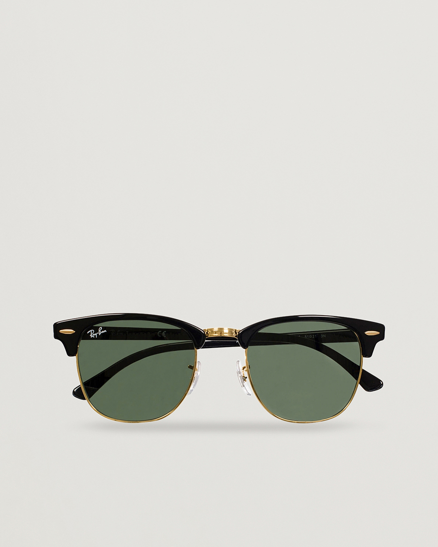 Homme | Lunettes De Soleil | Ray-Ban | Clubmaster Sunglasses Ebony/Crystal Green