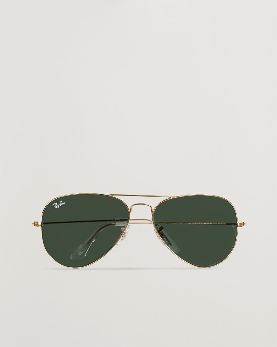 Homme | Lunettes De Soleil | Ray-Ban | 0RB3025 Aviator Large Metal Sunglasses Arista/Grey Green