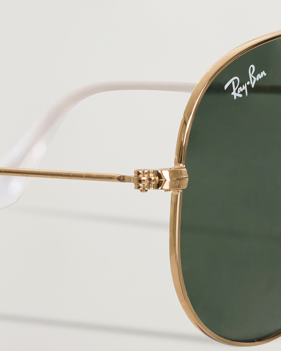 Homme | Lunettes De Soleil | Ray-Ban | 0RB3025 Aviator Large Metal Sunglasses Arista/Grey Green
