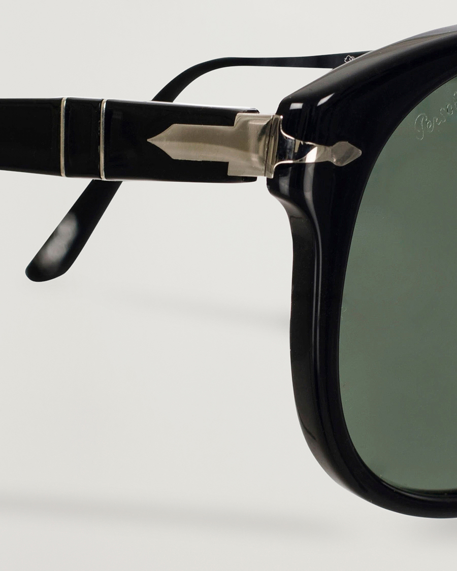 Homme | Lunettes De Soleil | Persol | 0PO0714 Folding Sunglasses Black/Crystal Green