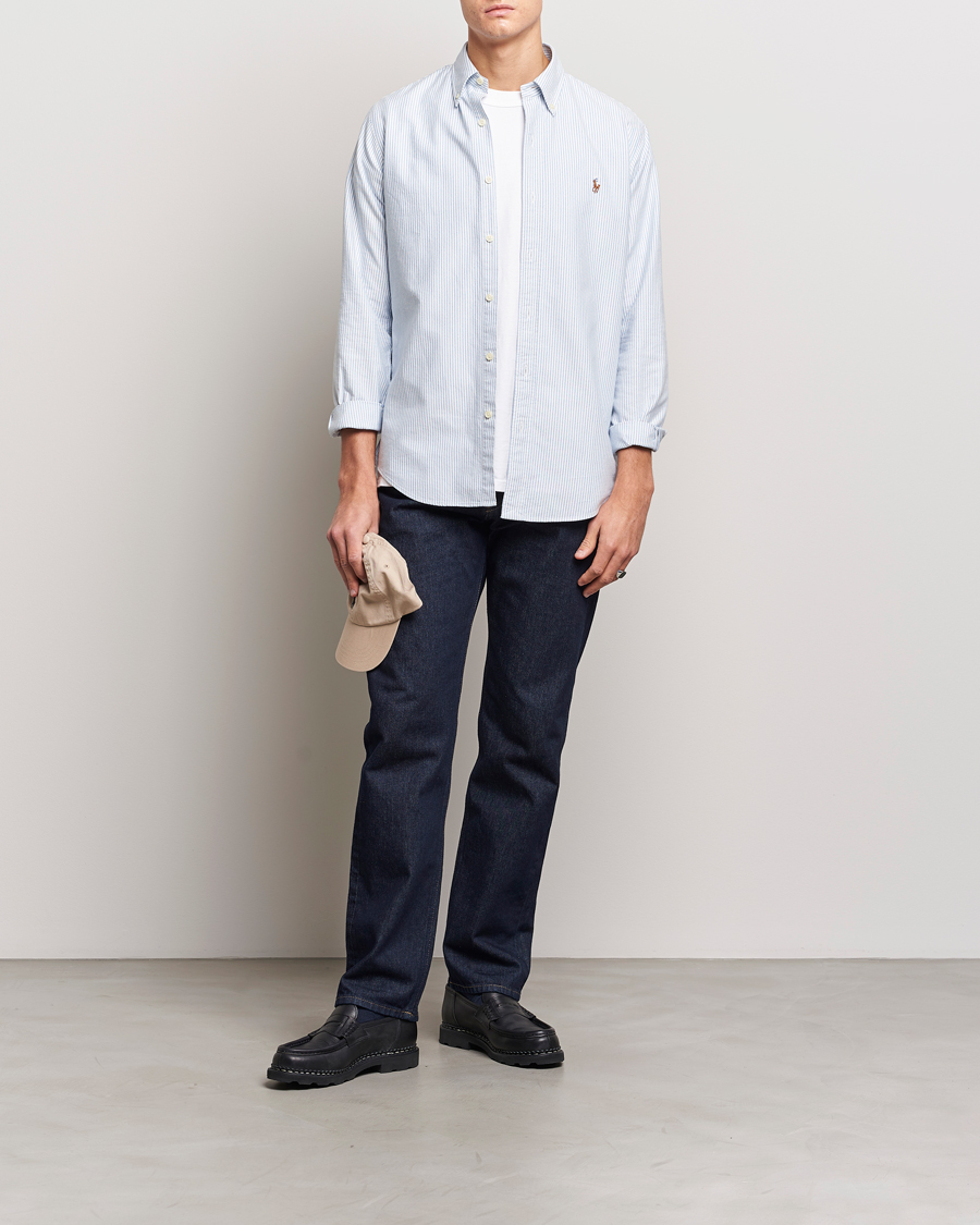Homme | Chemises | Polo Ralph Lauren | Custom Fit Oxford Shirt Stripes Blue