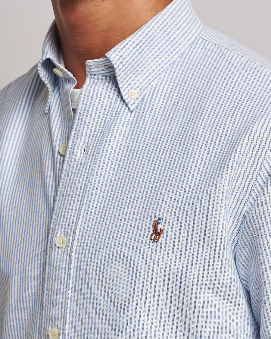 Homme | Chemises | Polo Ralph Lauren | Custom Fit Oxford Shirt Stripes Blue