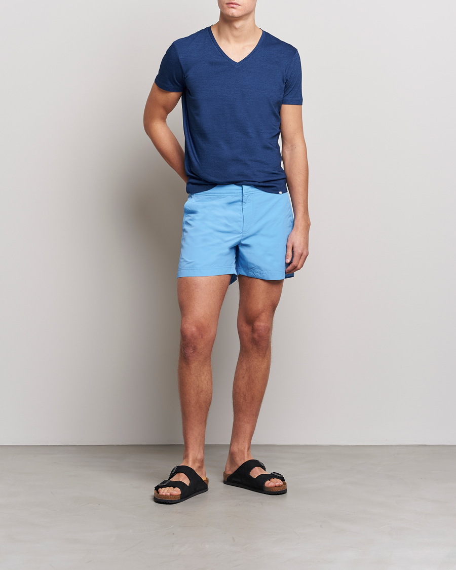 Homme | T-shirts | Orlebar Brown | OB V-Neck Tee Denim Pigment