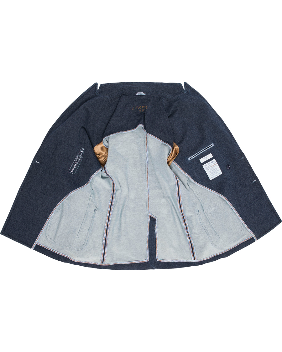 Homme | Blazers | Circolo 1901 | Circolo Double Breasted Jersey Blazer Indigo Blue