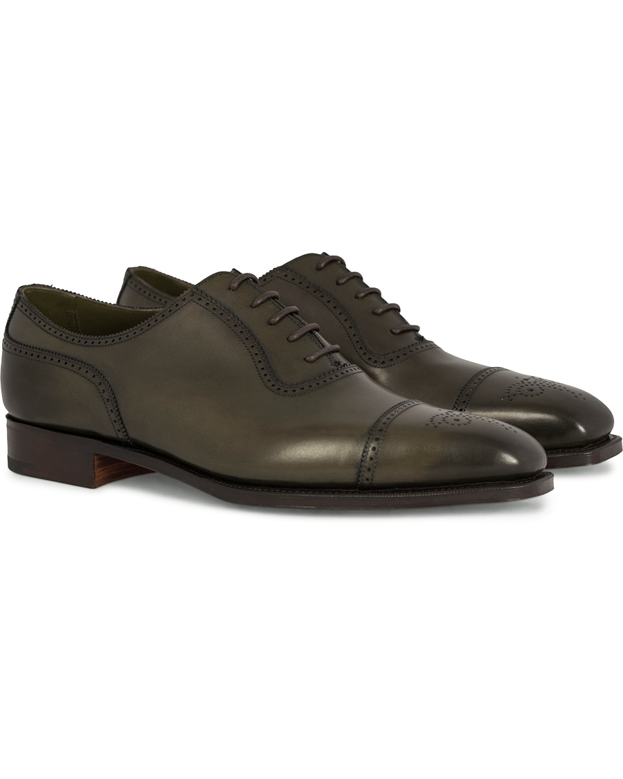 Homme | Edward Green Lichfield II Brogue Olive Antique Calf | Edward Green | Lichfield II Brogue Olive Antique Calf