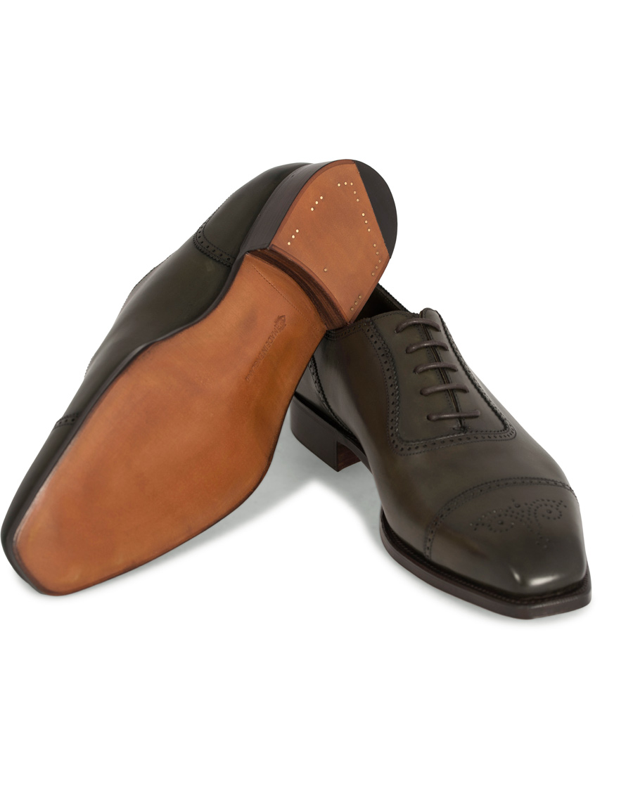 Homme | Edward Green Lichfield II Brogue Olive Antique Calf | Edward Green | Lichfield II Brogue Olive Antique Calf