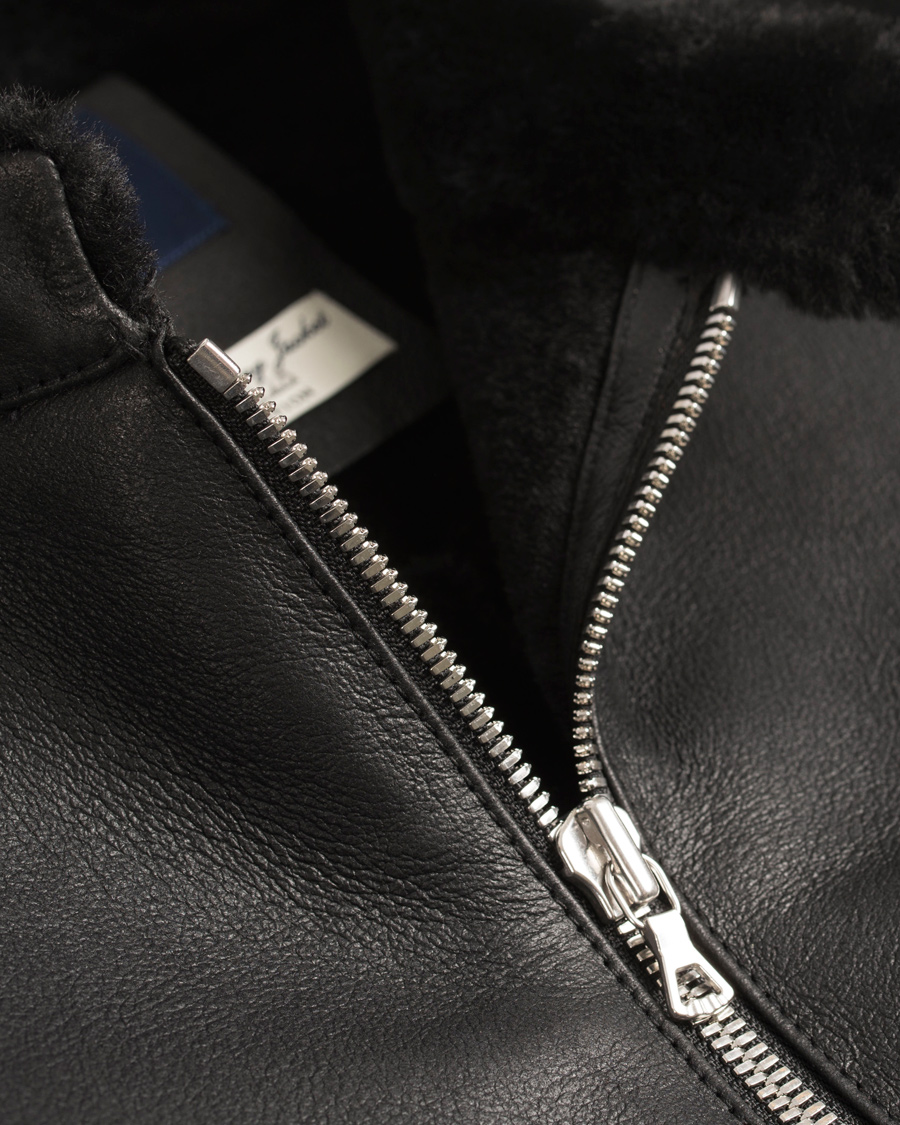 Homme | Manteaux Et Vestes | GANT | The Racer Shearling Jacket Black