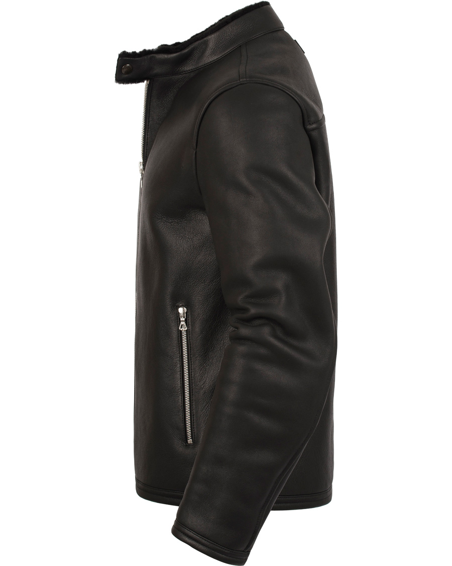 Homme | Manteaux Et Vestes | GANT | The Racer Shearling Jacket Black