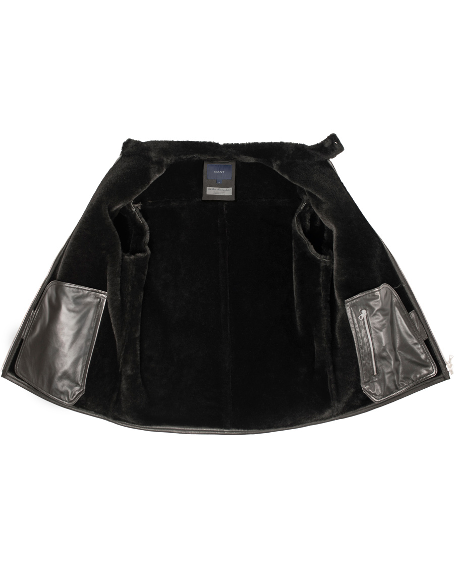 Homme | Manteaux Et Vestes | GANT | The Racer Shearling Jacket Black