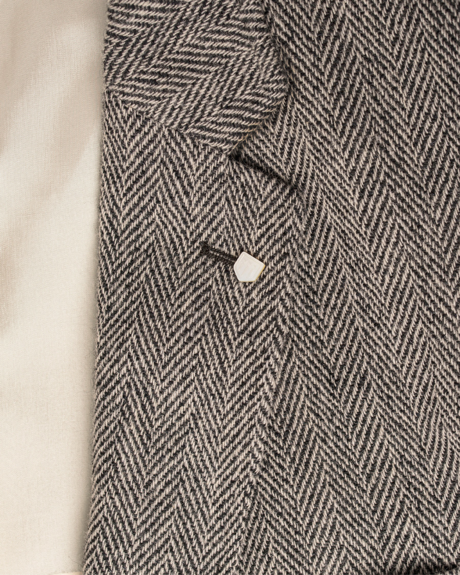 Homme | Blazers | GANT | The Arcive Herringbone Blazer Antracite Melange