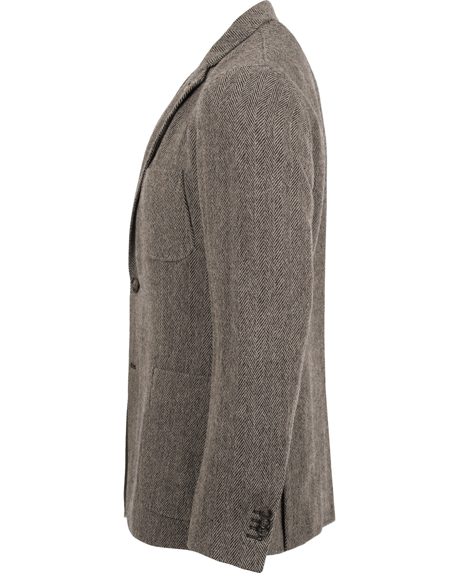 Homme | Blazers | GANT | The Arcive Herringbone Blazer Antracite Melange