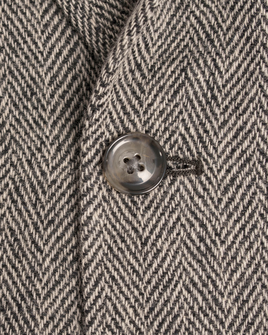 Homme | Blazers | GANT | The Arcive Herringbone Blazer Antracite Melange