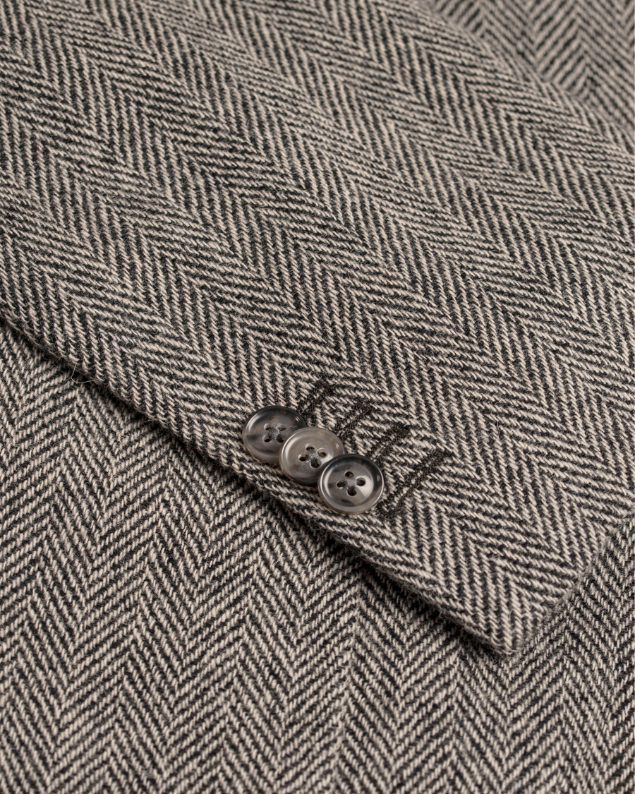 Homme | Blazers | GANT | The Arcive Herringbone Blazer Antracite Melange