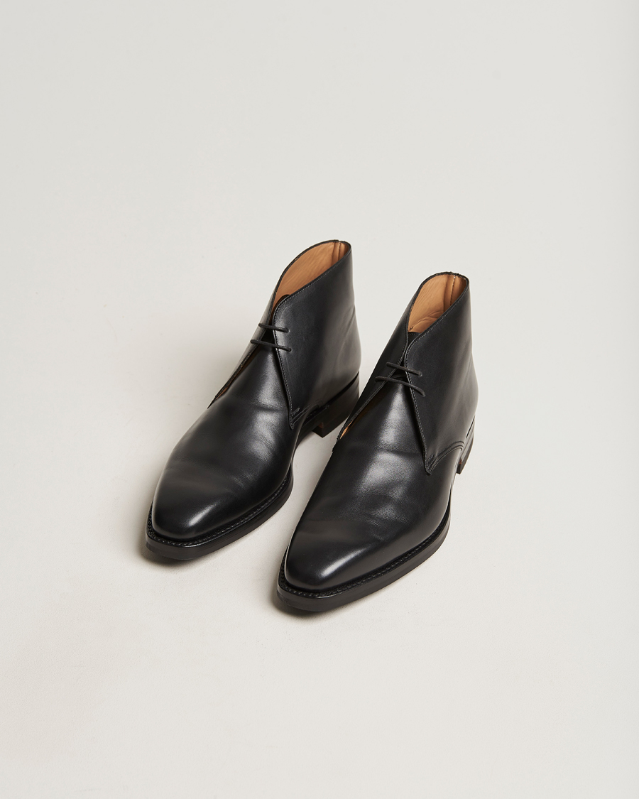 CROCKETT & JONES MOLTON チャッカブーツ Crockett & Jones Molton Chukka Black Rough-Out Suede - Acheter