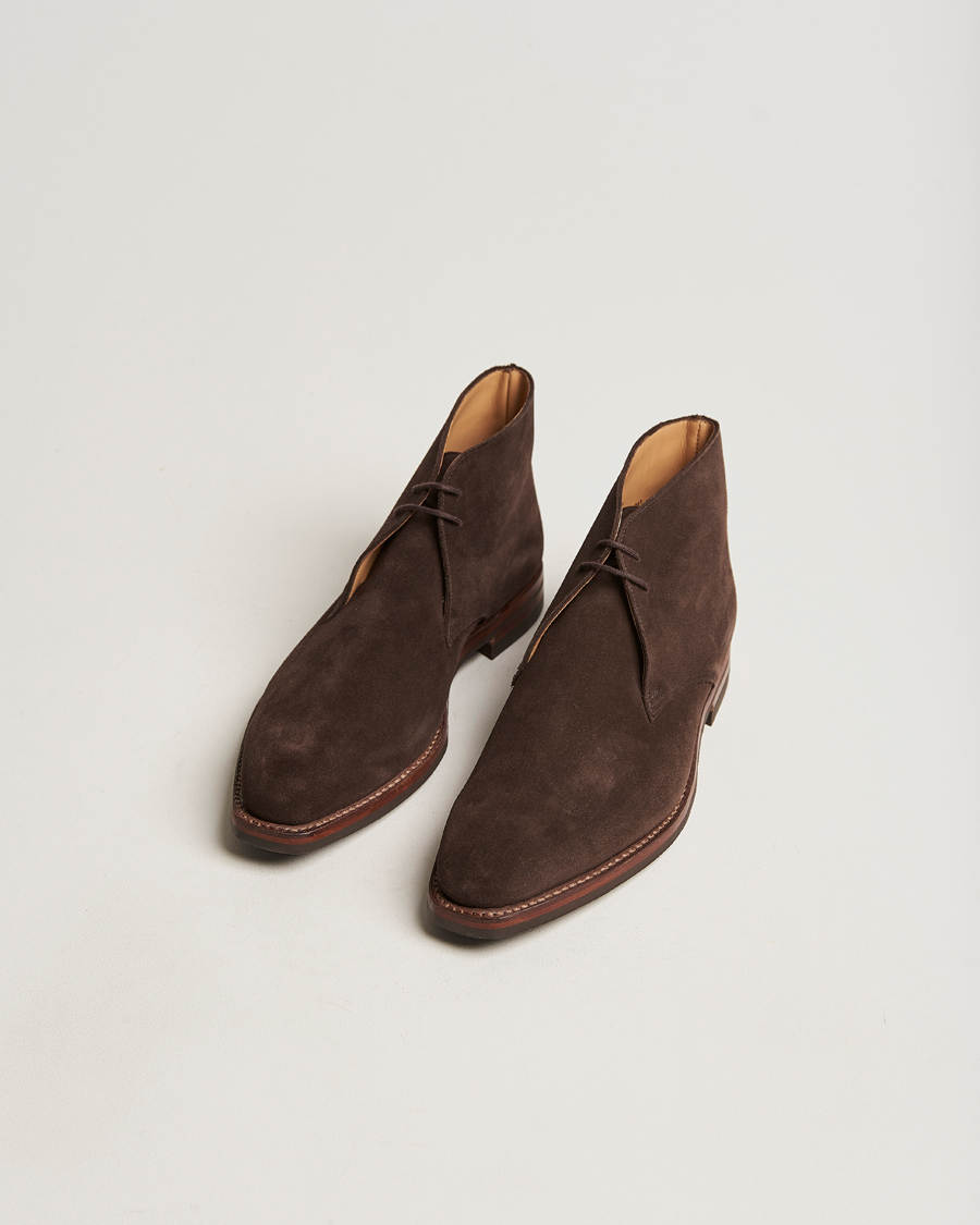 Homme | Bottes | Crockett & Jones | Tetbury Chukka Dark Brown Suede