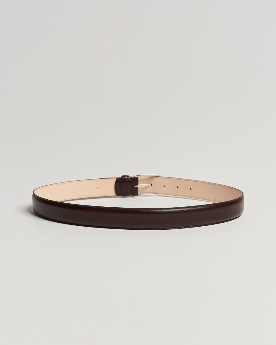 Homme | Ceintures | Crockett & Jones | Belt 3,2 cm Dark Brown Calf