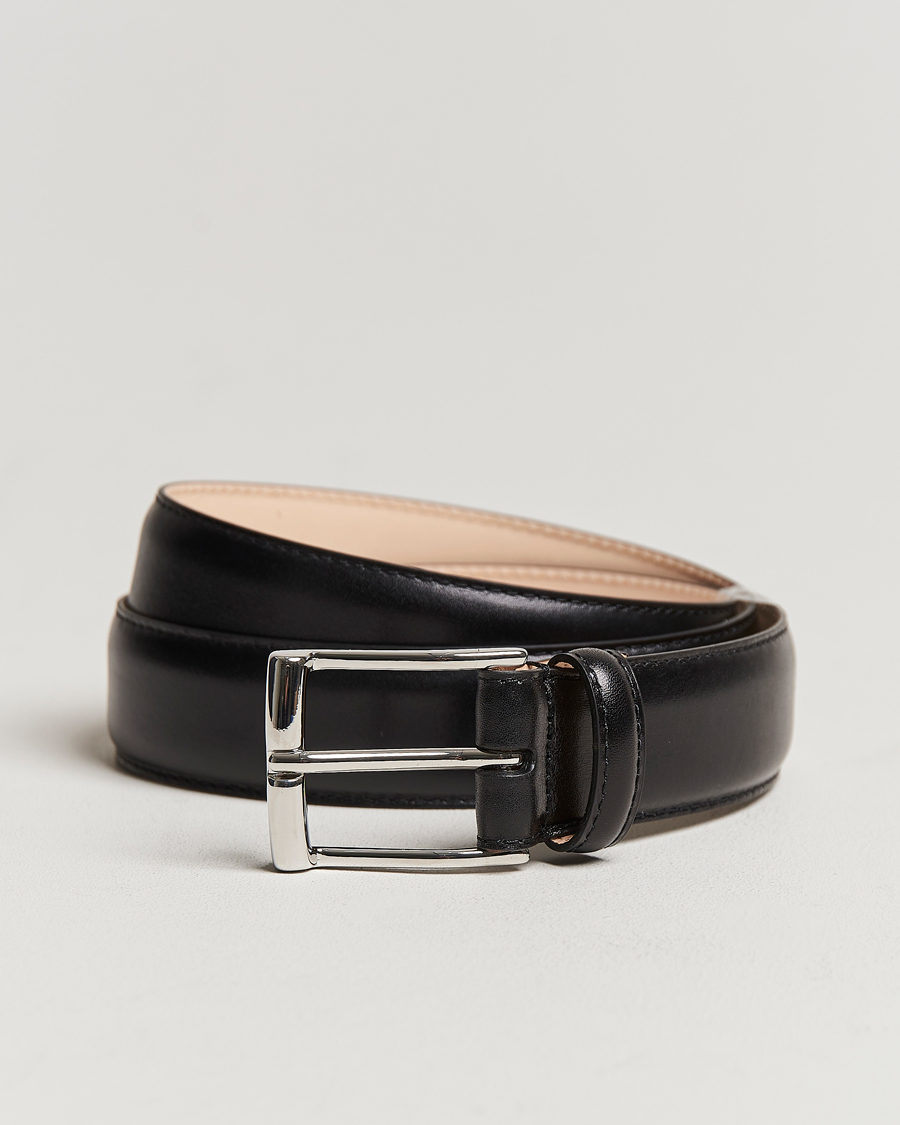 Homme | Ceintures | Crockett & Jones | Belt 3,2 cm Black Calf