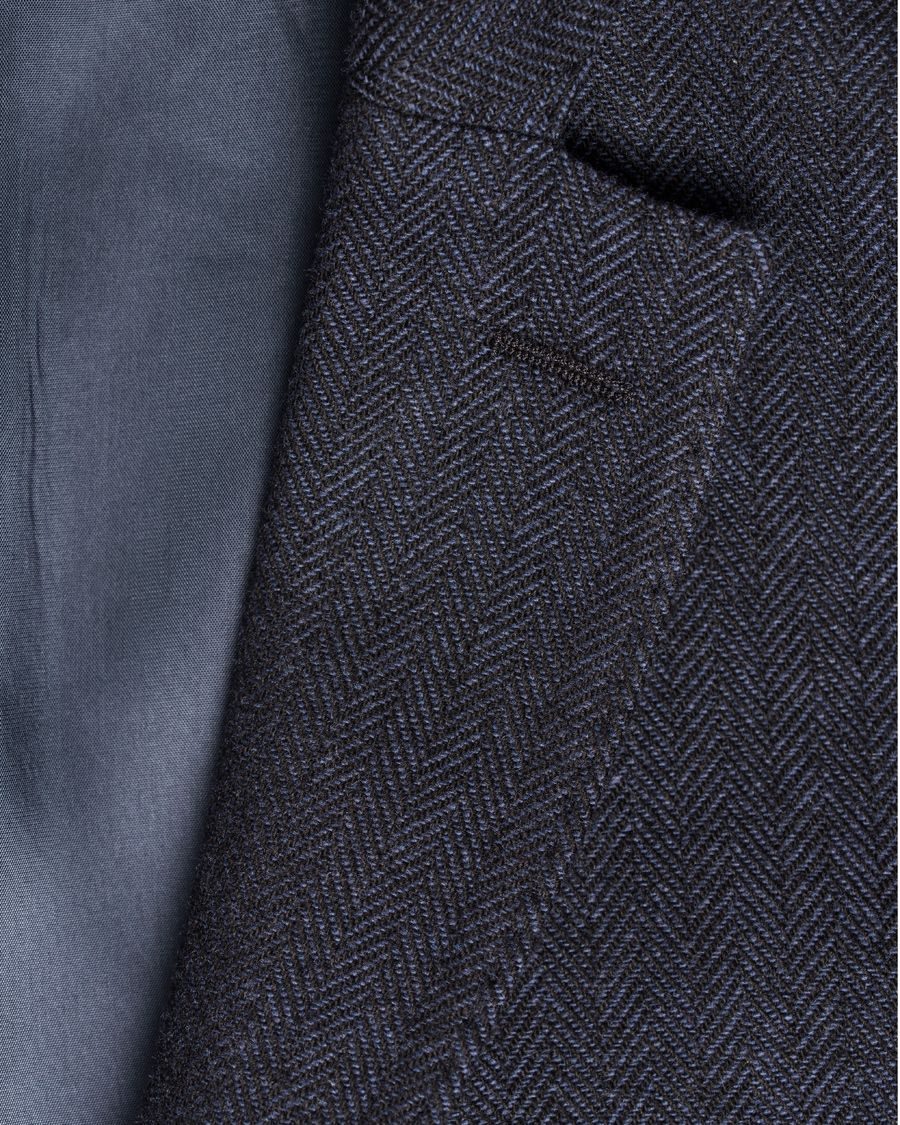 Homme | Blazers | J.Lindeberg | Hopper Herringbone Blazer Blue Melange