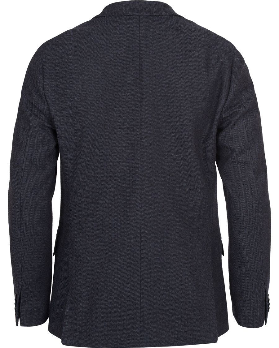 Homme | Blazers | J.Lindeberg | Hopper Herringbone Blazer Blue Melange