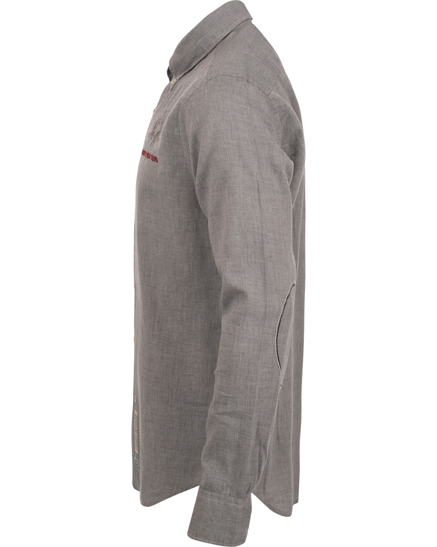 Homme | Chemises | La Martina | Gaston Flannel Shirt Heather Grey