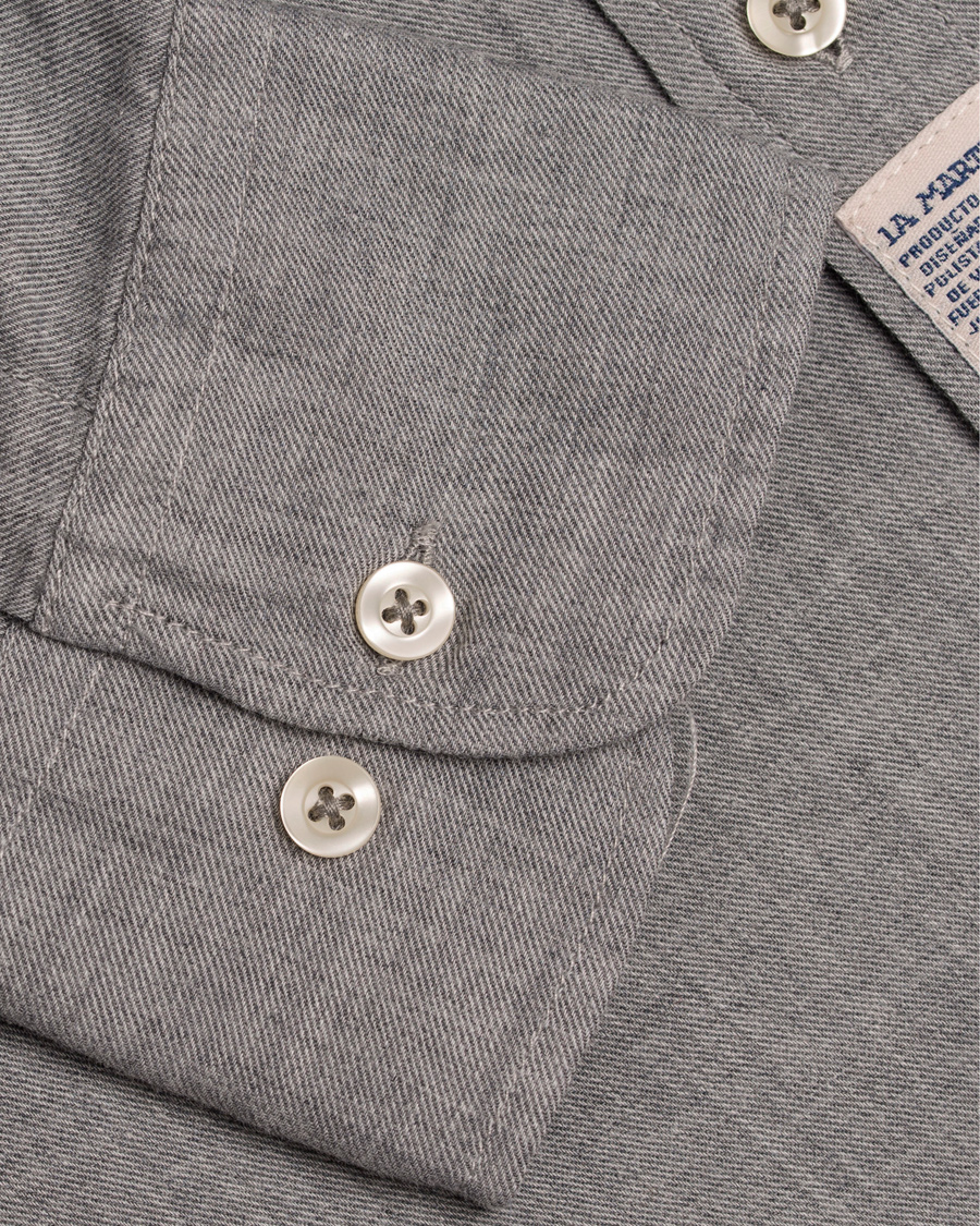 Homme | Chemises | La Martina | Gaston Flannel Shirt Heather Grey