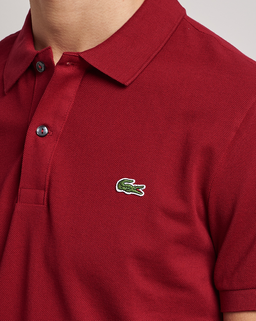 Homme | Polos | Lacoste | Slim Fit Polo Piké Bordeaux