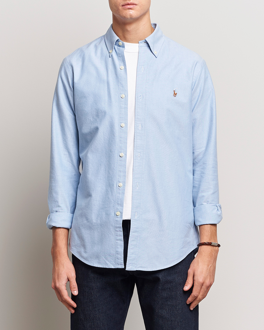 Homme |  | Polo Ralph Lauren | Custom Fit Oxford Shirt Blue