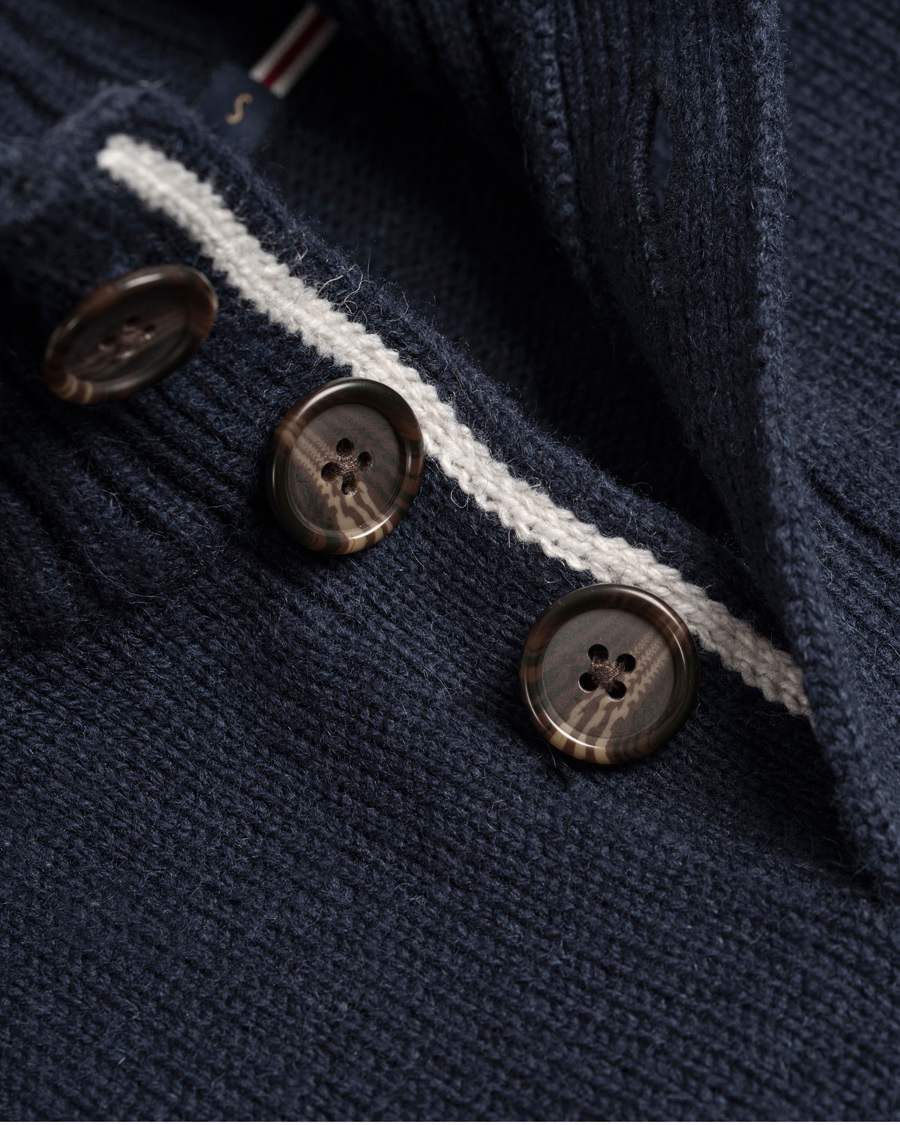Homme | Pulls Et Tricots | Henri-Lloyd | Henri Lloyd Hove Regular Half Button Knit Sweater Navy