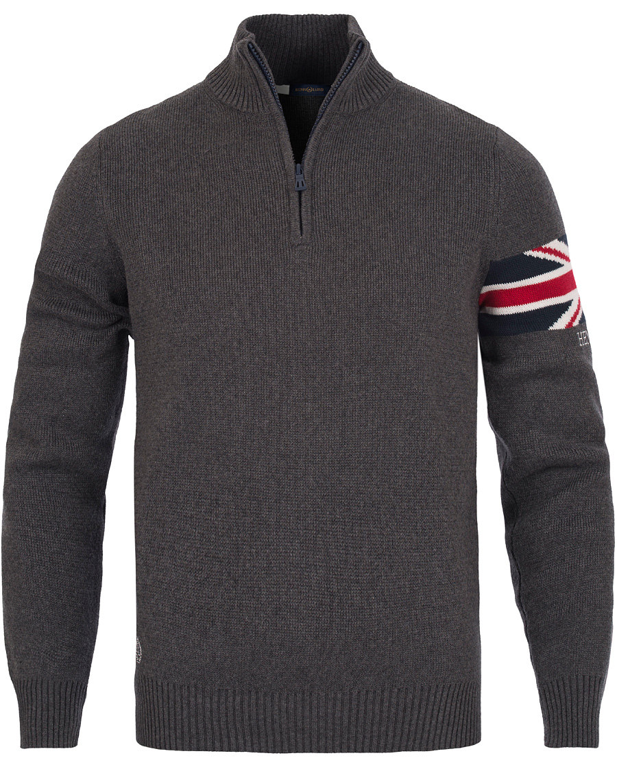 Homme | Pulls Et Tricots | Henri-Lloyd | Henri Lloyd Arley Regular Half Zip Knit Sweater Graphite