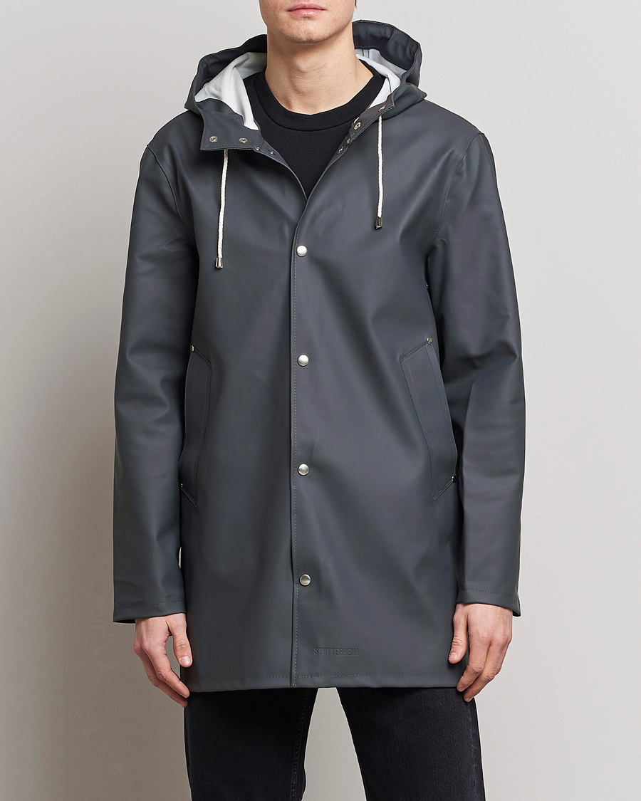 Homme | Vêtements | Stutterheim | Stockholm Raincoat Charcoal