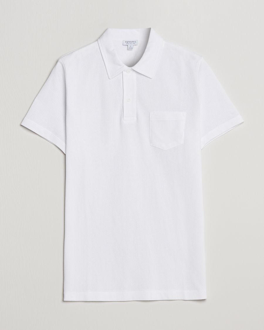 Homme | Polos | Sunspel | Riviera Polo Shirt White
