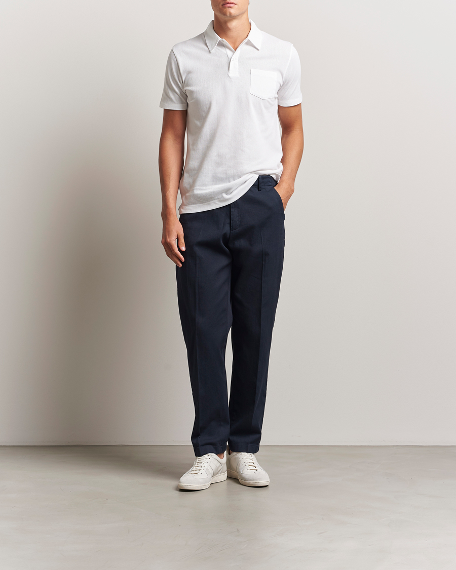 Homme | Polos | Sunspel | Riviera Polo Shirt White