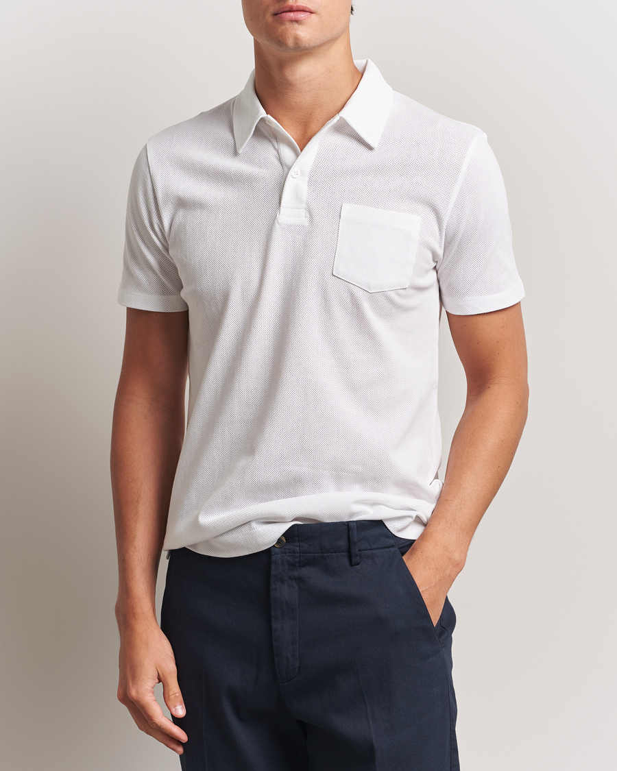Homme | Polos | Sunspel | Riviera Polo Shirt White