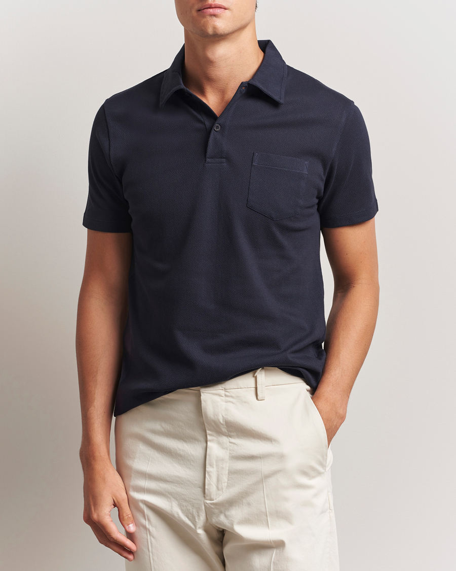 Homme | Polos | Sunspel | Riviera Polo Shirt Navy
