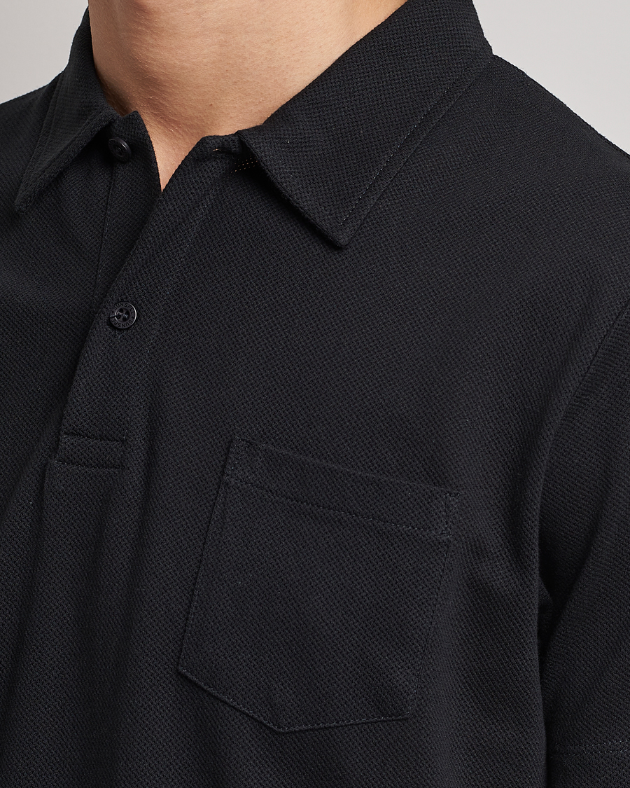 Homme | Polos | Sunspel | Riviera Polo Shirt Black