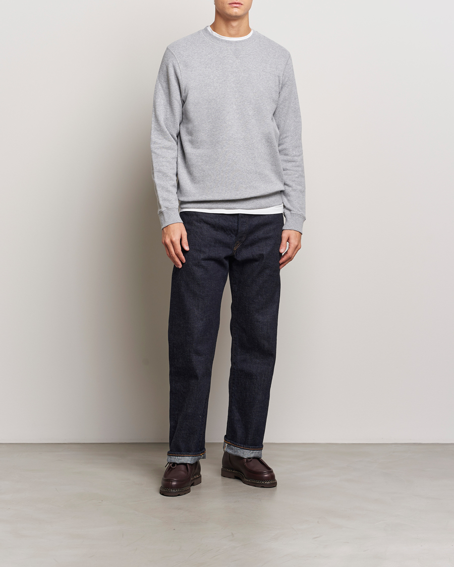 Homme | Pulls Et Tricots | Sunspel | Loopback Sweatshirt Grey Melange