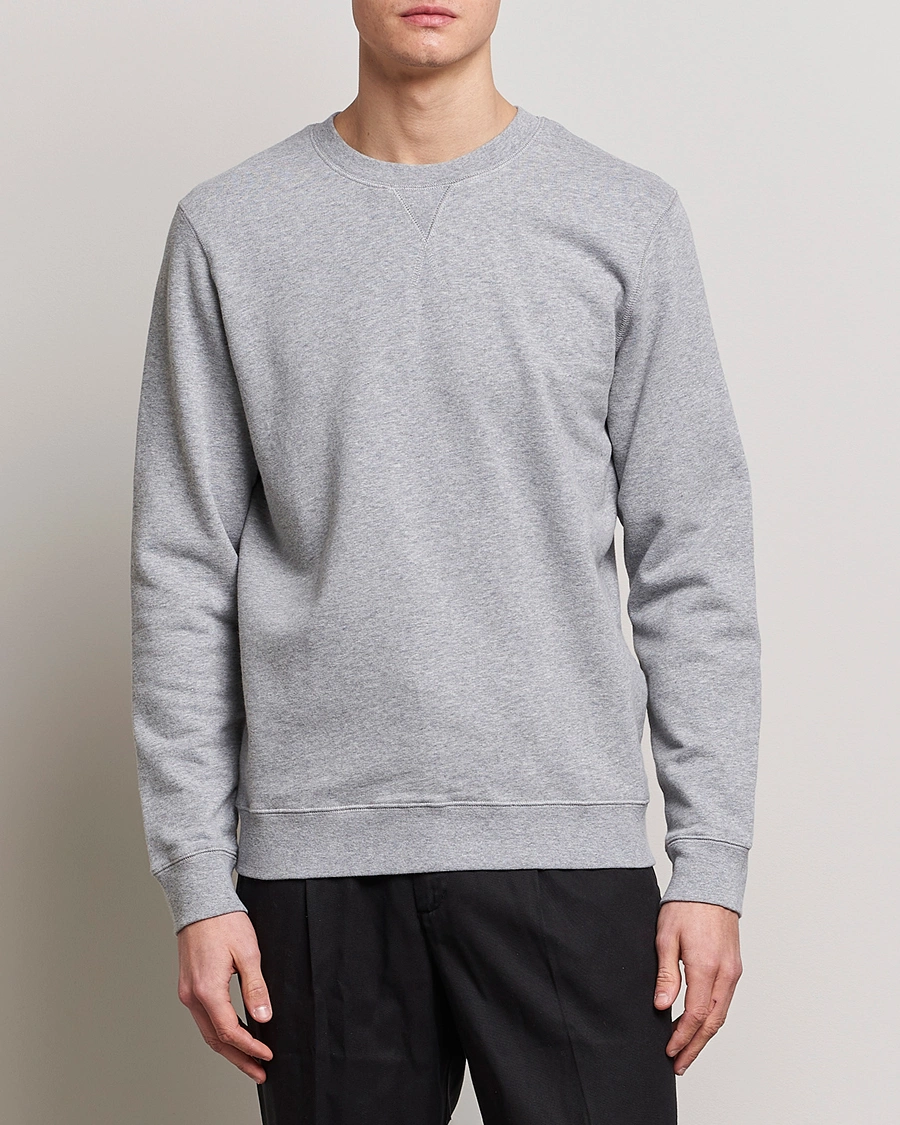 Homme |  | Sunspel | Loopback Sweatshirt Grey Melange