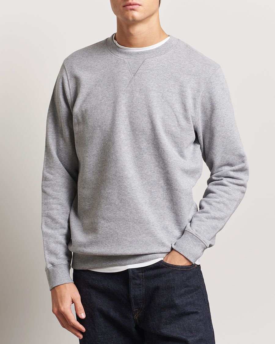 Homme | Pulls Et Tricots | Sunspel | Loopback Sweatshirt Grey Melange