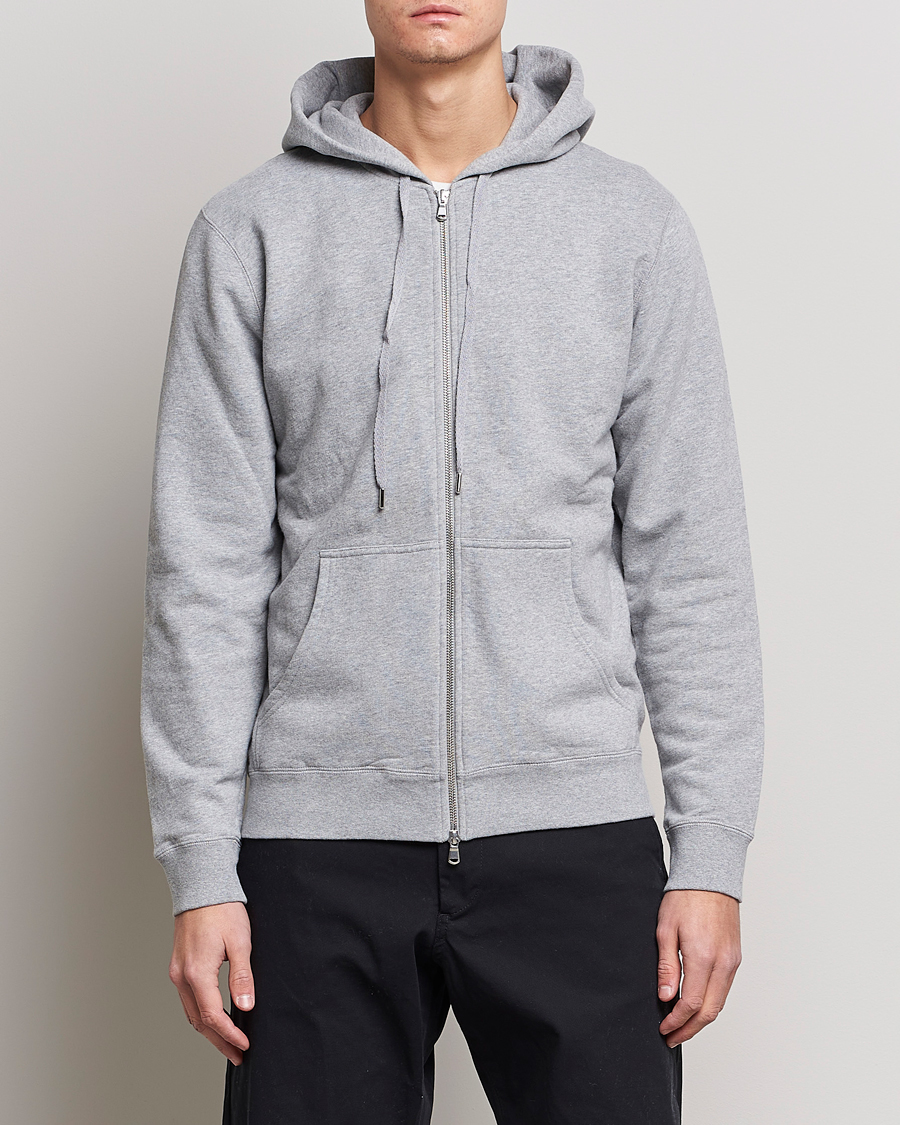 Homme | Pulls Et Tricots | Sunspel | Loopback Full Zip Hoodie Grey Melange