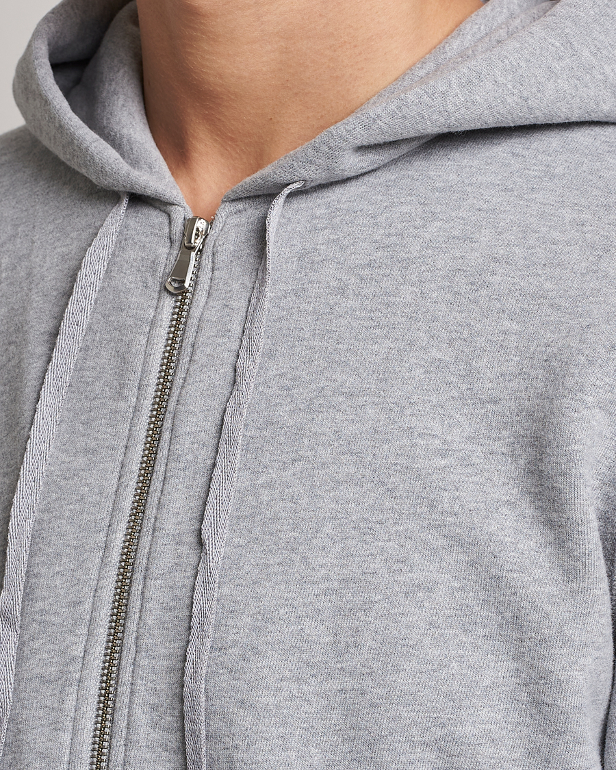 Homme | Pulls Et Tricots | Sunspel | Loopback Full Zip Hoodie Grey Melange