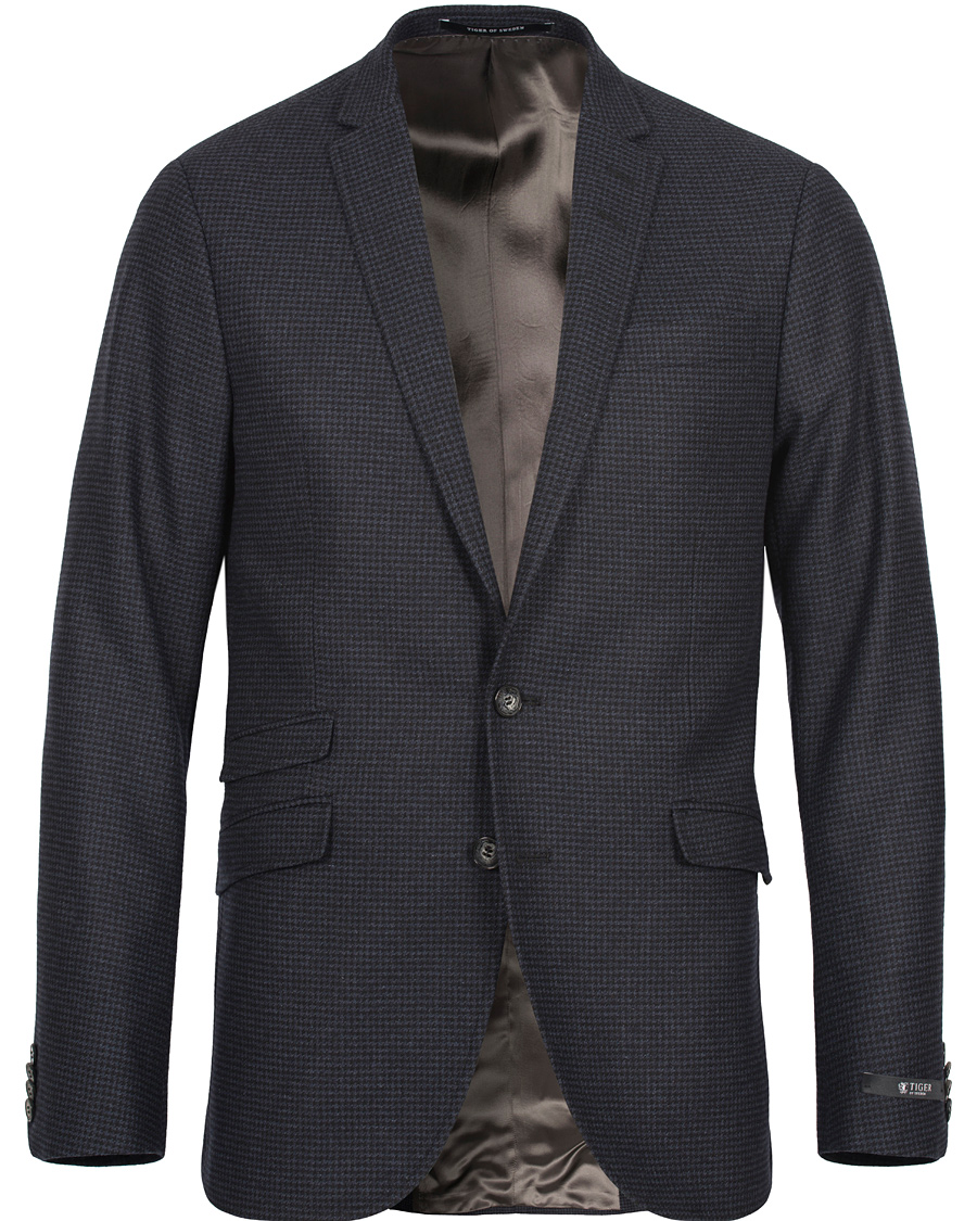 Homme | Blazers | Tiger of Sweden | Nedvin Houndstooth Blazer Sky Captain Navy