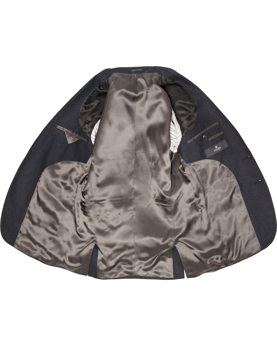 Homme | Blazers | Tiger of Sweden | Nedvin Houndstooth Blazer Sky Captain Navy