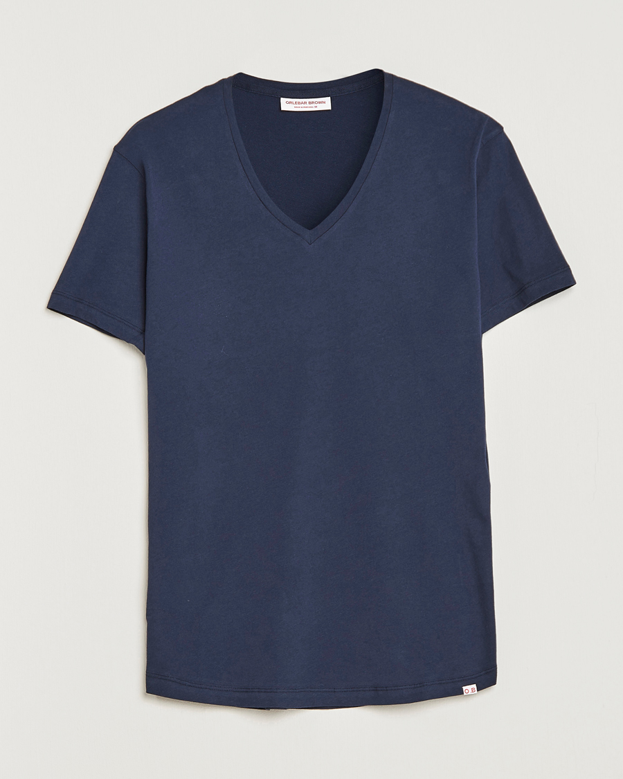 Homme | T-shirts | Orlebar Brown | OB V-Neck Tee Navy