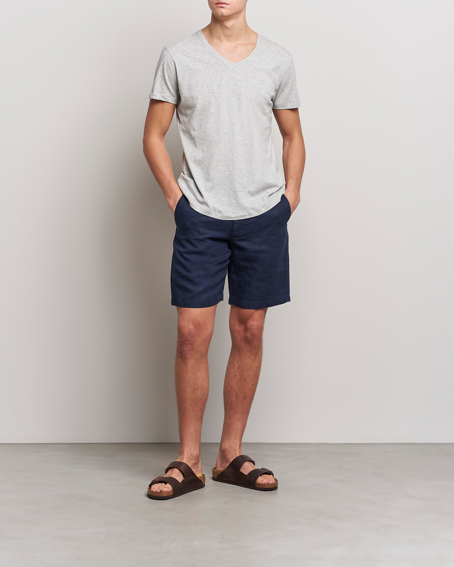 Homme | T-shirts | Orlebar Brown | OB V-Neck Tee Grey Melange