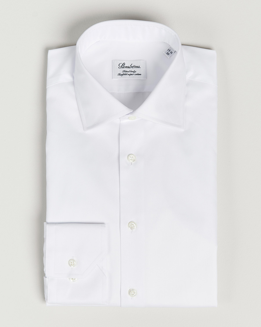 Homme | Chemises | Stenströms | Fitted Body Shirt White