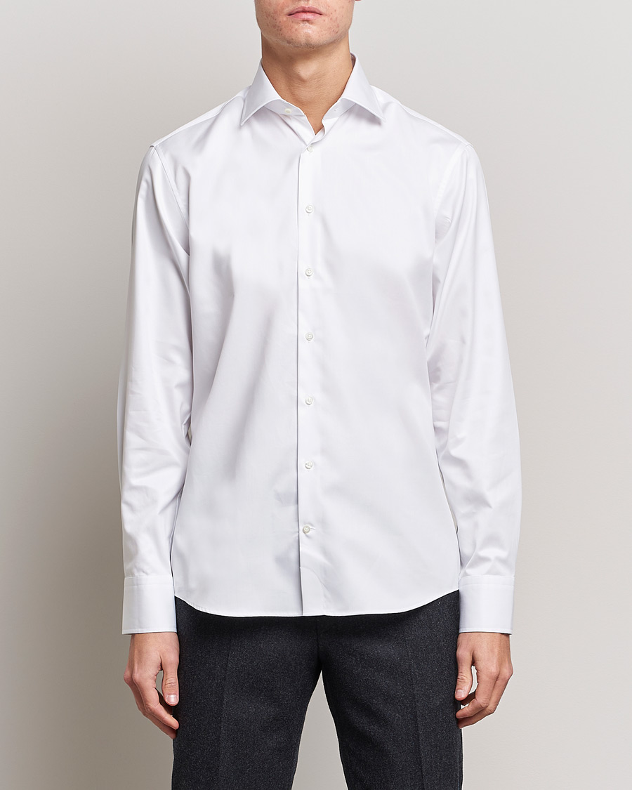 Homme | Chemises | Stenströms | Fitted Body Shirt White